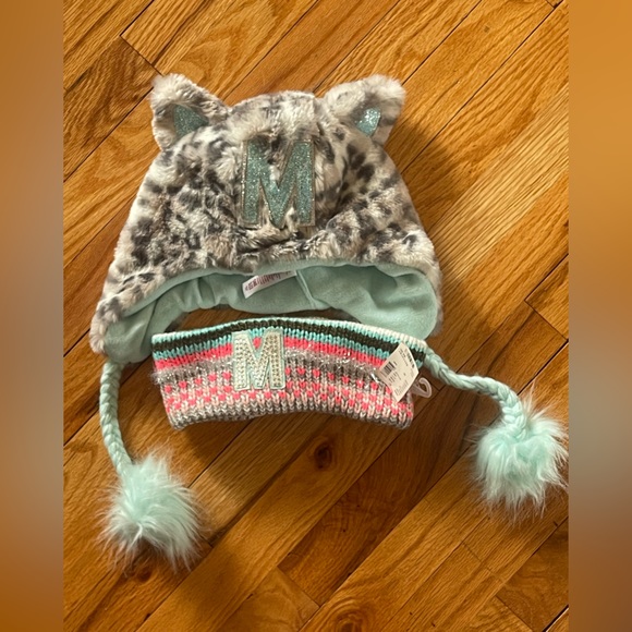 Justice Hat and Ear Muff- NWT- Letter M on the front - Picture 2 of 6